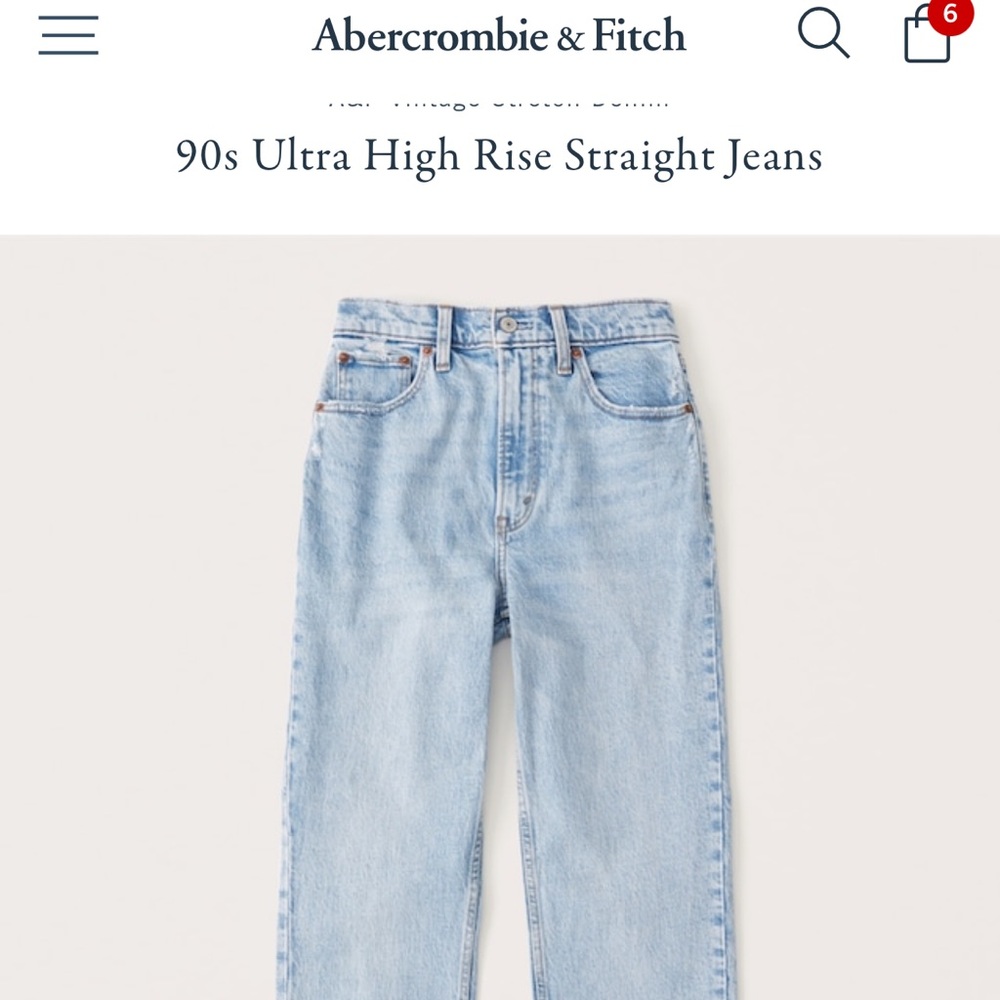 Abercrombie 90s ultra high rise straight leg jeans